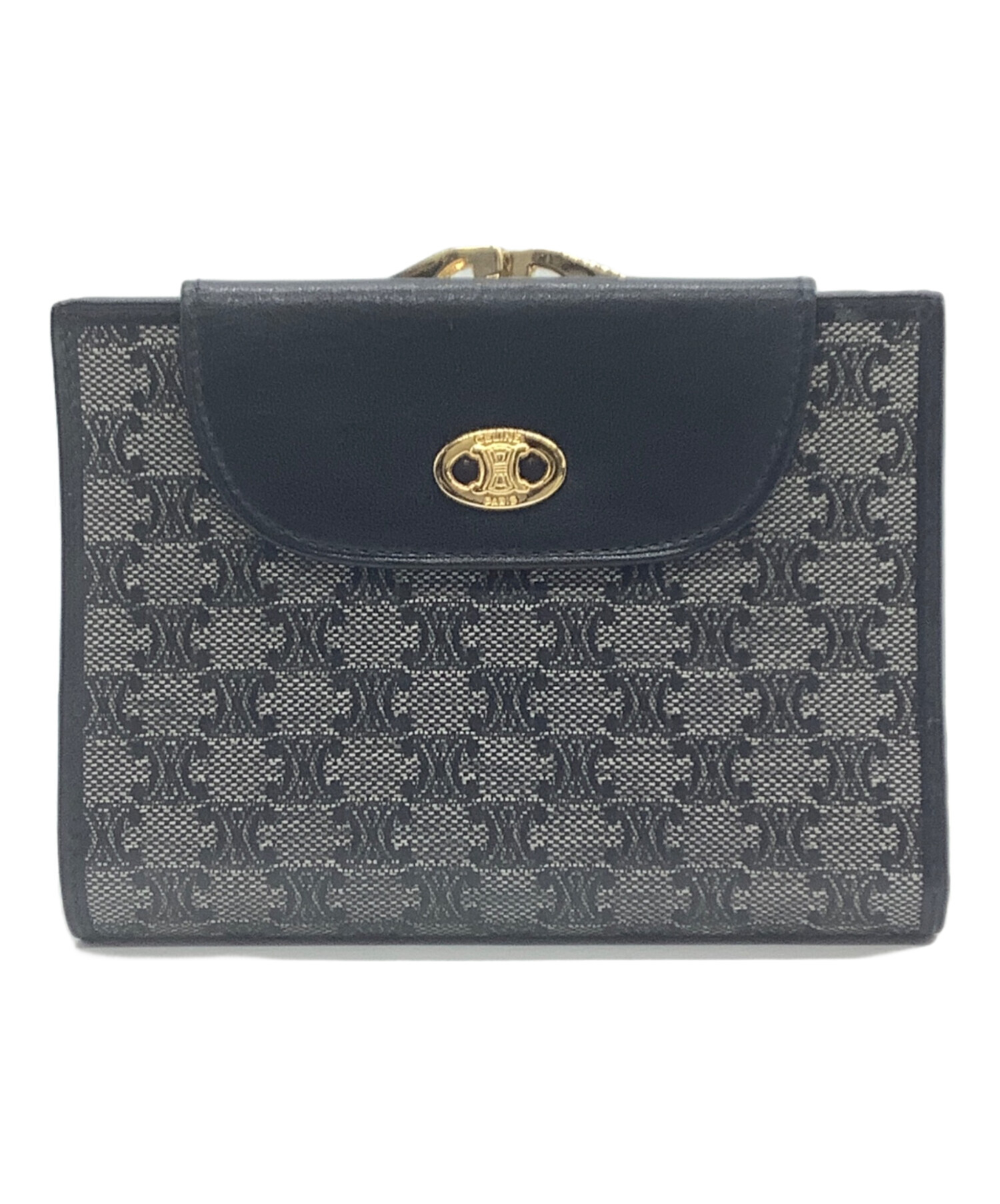 中古・古着通販】CELINE (セリーヌ) 2つ折り財布 ブラック｜ブランド