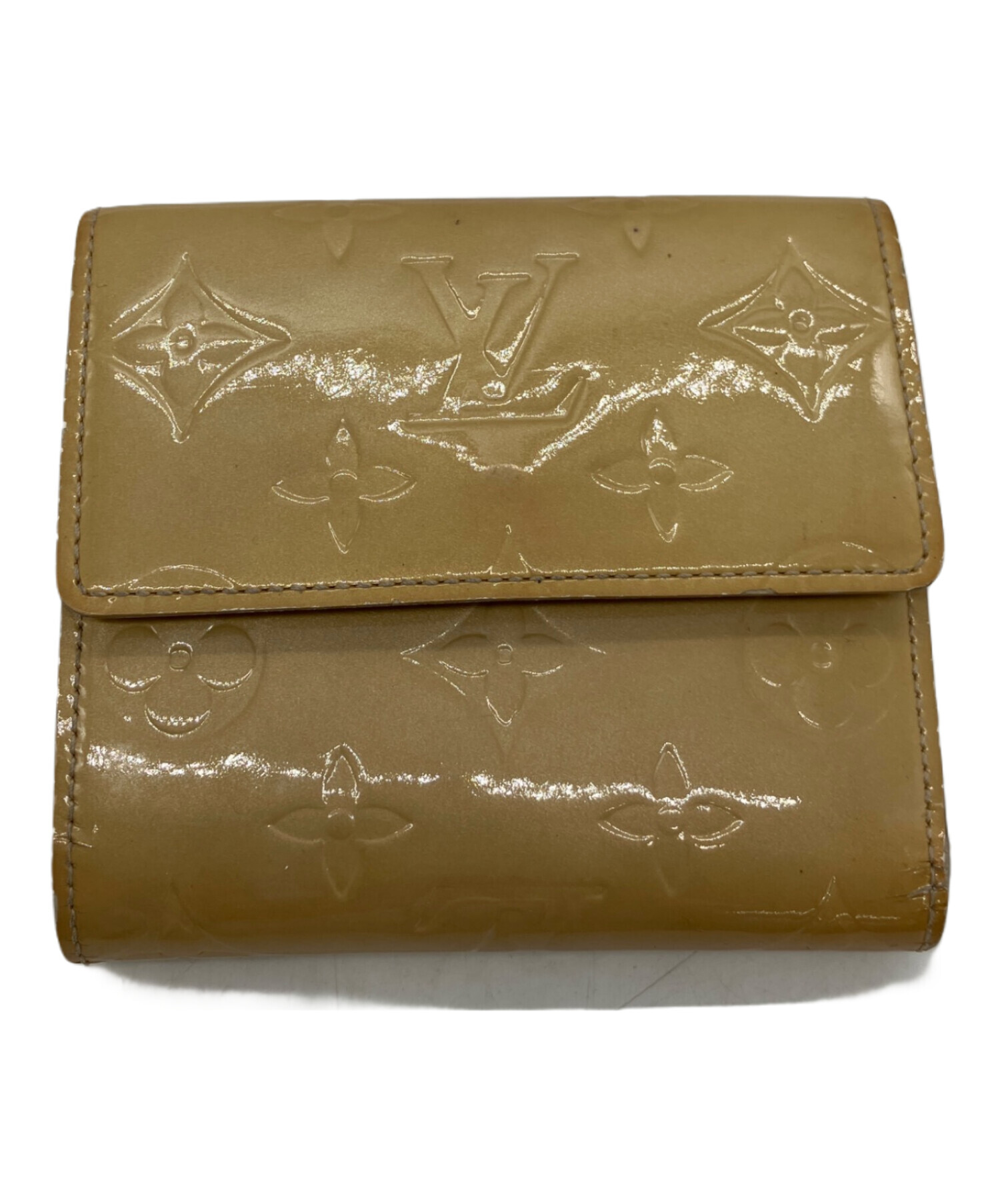 【さらに値下げ】Louis Vuitton ベージュ 三つ折り財布 中古・古着通販】LOUIS VUITTON (ルイ ヴィトン) 3つ折り財布 ベージュ