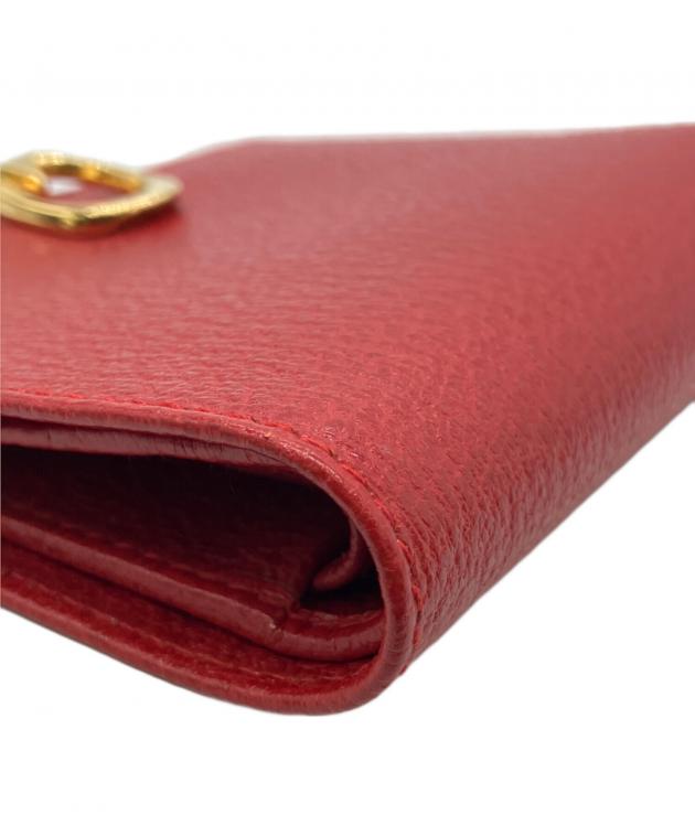 中古・古着通販】GUCCI (グッチ) 2つ折り財布 レッド｜ブランド・古着