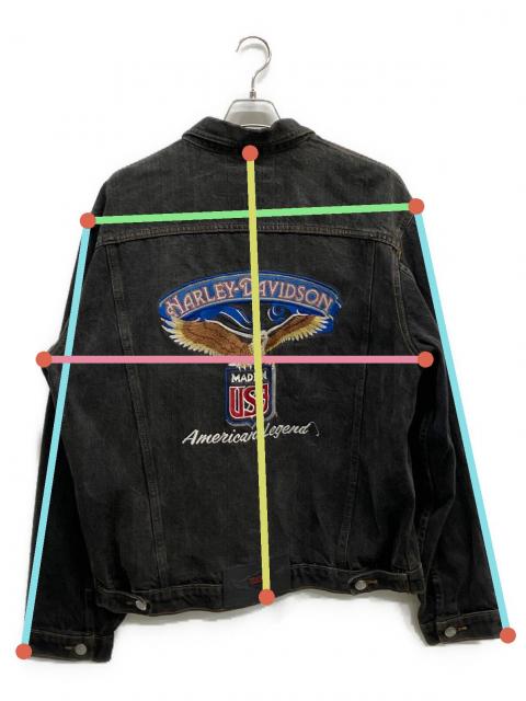美品✨ハーレー イーグル刺繍 ビーズ インディゴ デニムジャケット 濃紺 中古・古着通販】HARLEY-DAVIDSON (ハーレーダビッドソン) 刺繍デニム