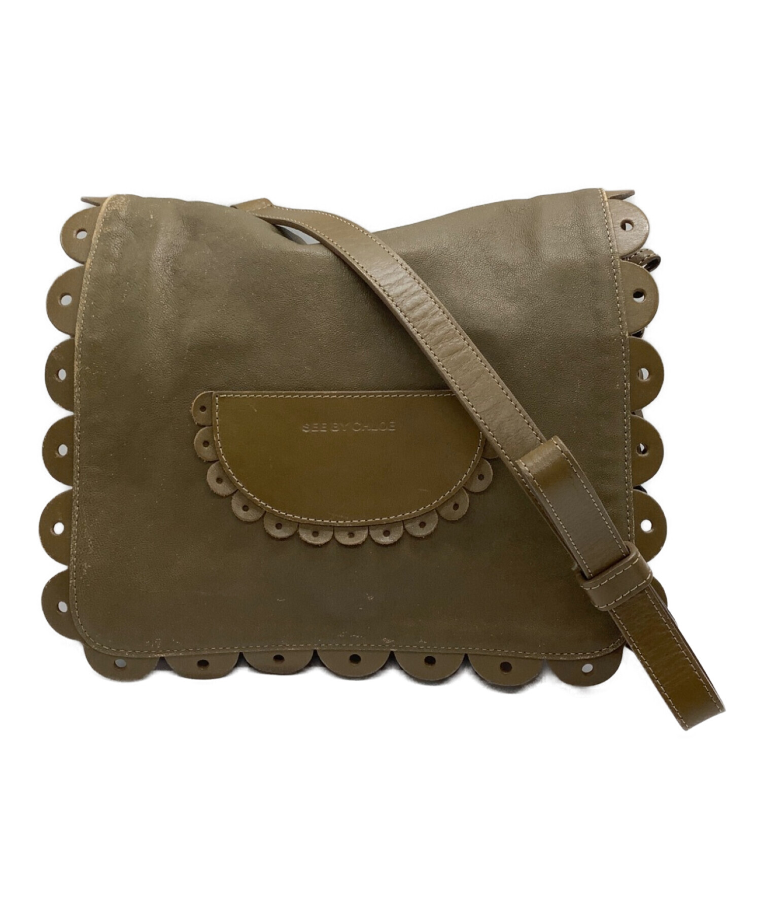 SEE BY CHLOE シーバイクロエ レザー ショルダーバッグ 中古・古着通販】SEE BY CHLOE (シーバイクロエ) レザーショルダー