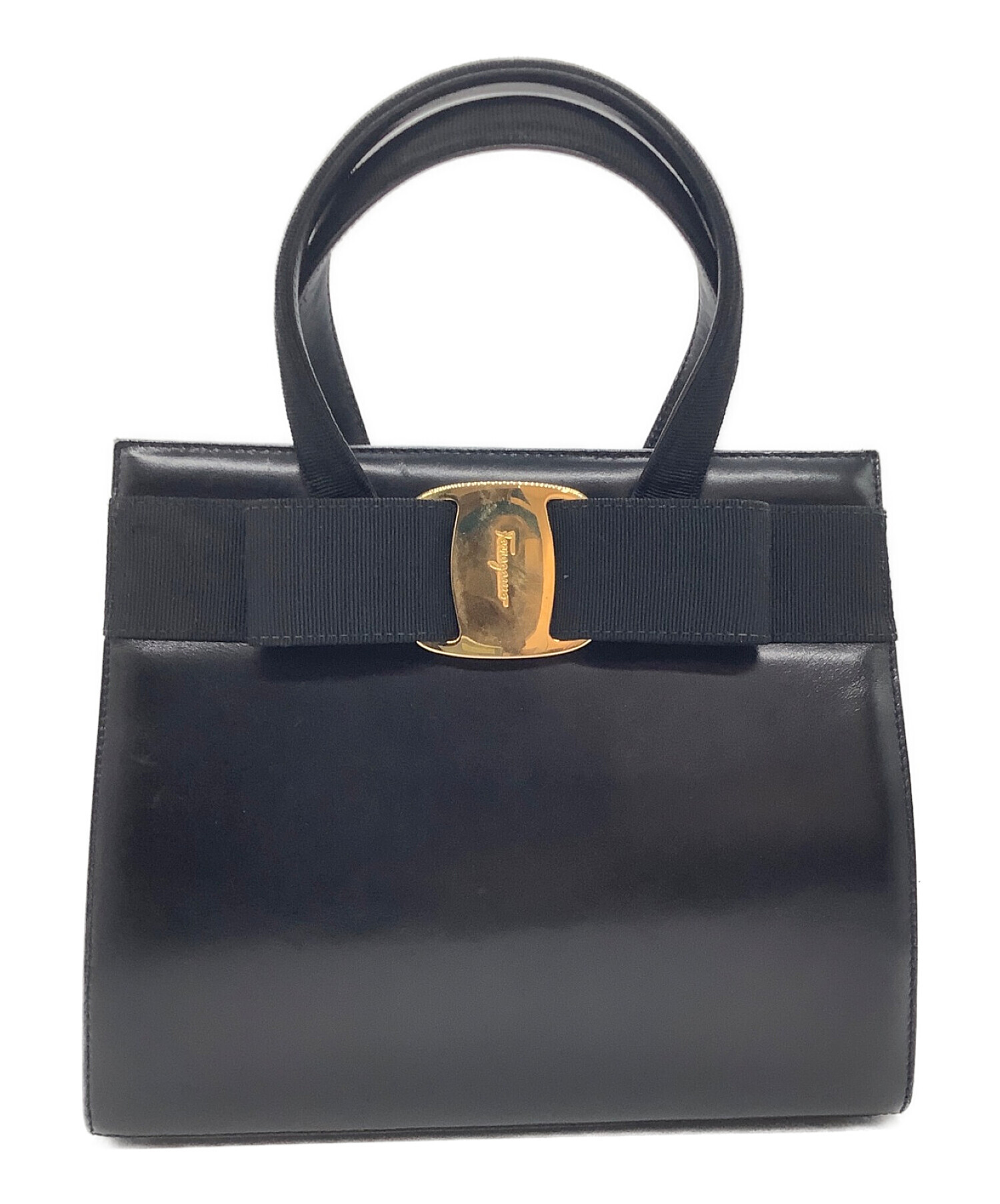 Salvatore Ferragamo ハンドバッグ - 黒 【古着】【中古】