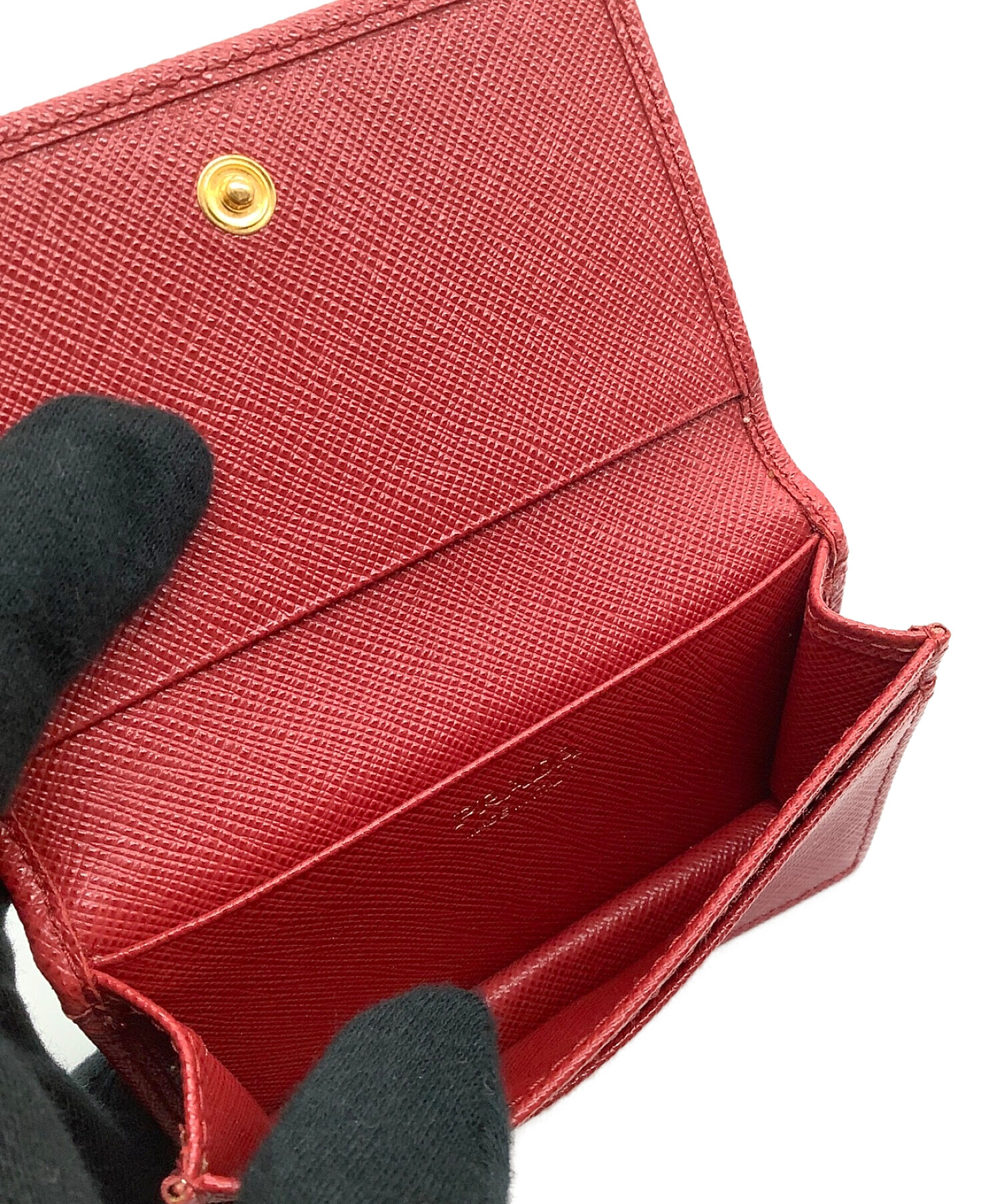 中古・古着通販】PRADA (プラダ) カードケース レッド｜ブランド・古着