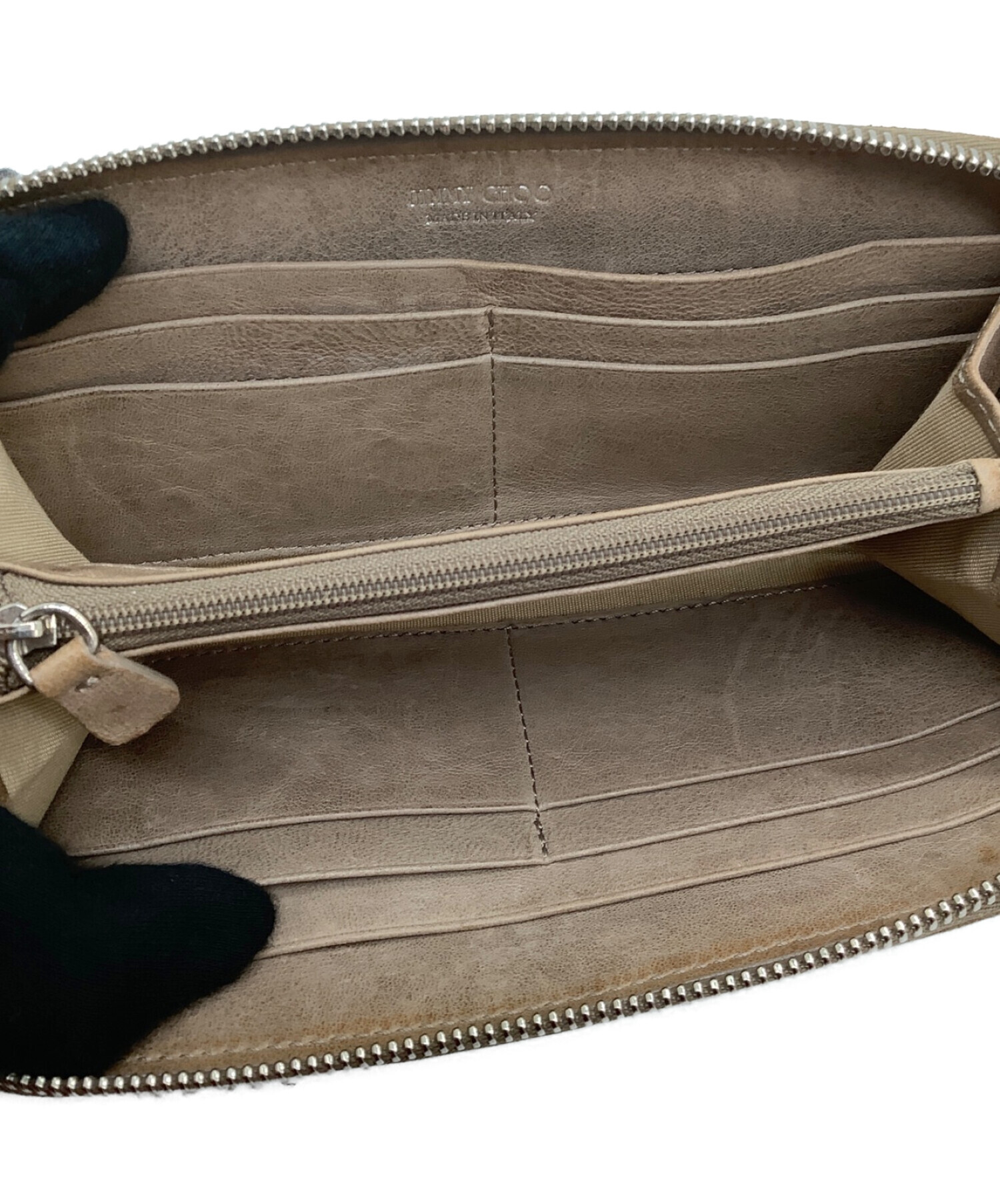 中古・古着通販】JIMMY CHOO (ジミーチュウ) ラウンドジップウォレット