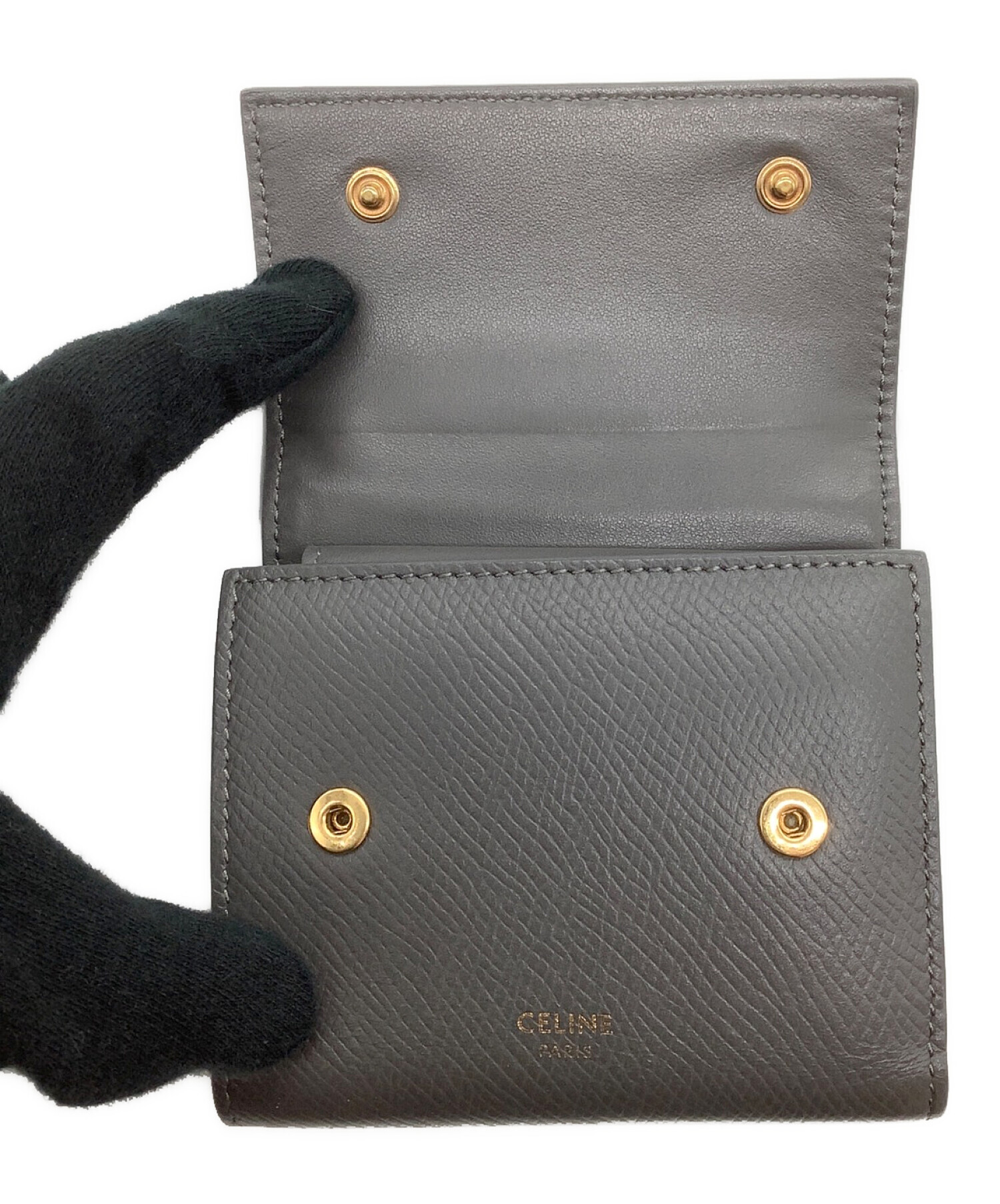 中古・古着通販】CELINE (セリーヌ) 3つ折り財布 グレー｜ブランド