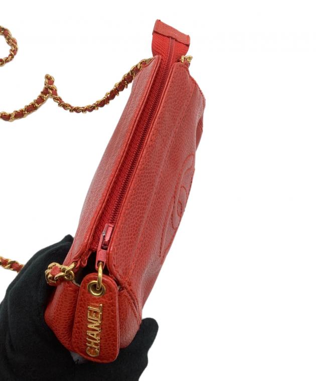 中古・古着通販】CHANEL (シャネル) ショルダーバッグ レッド