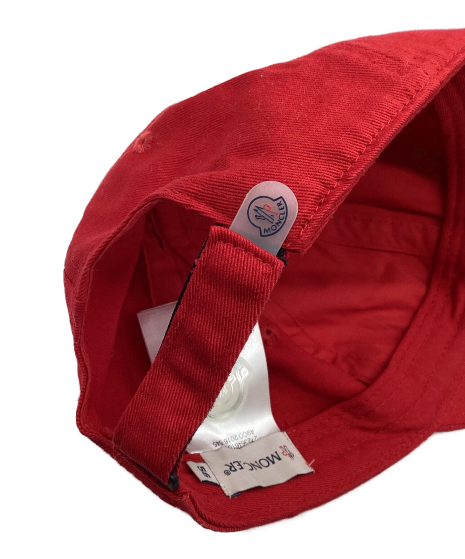 K◆正規品 MONCLER モンクレール キャップ 赤 レッド フリーサイズ 中古・古着通販】MONCLER (モンクレール) キャップ レッド サイズ:SIZE