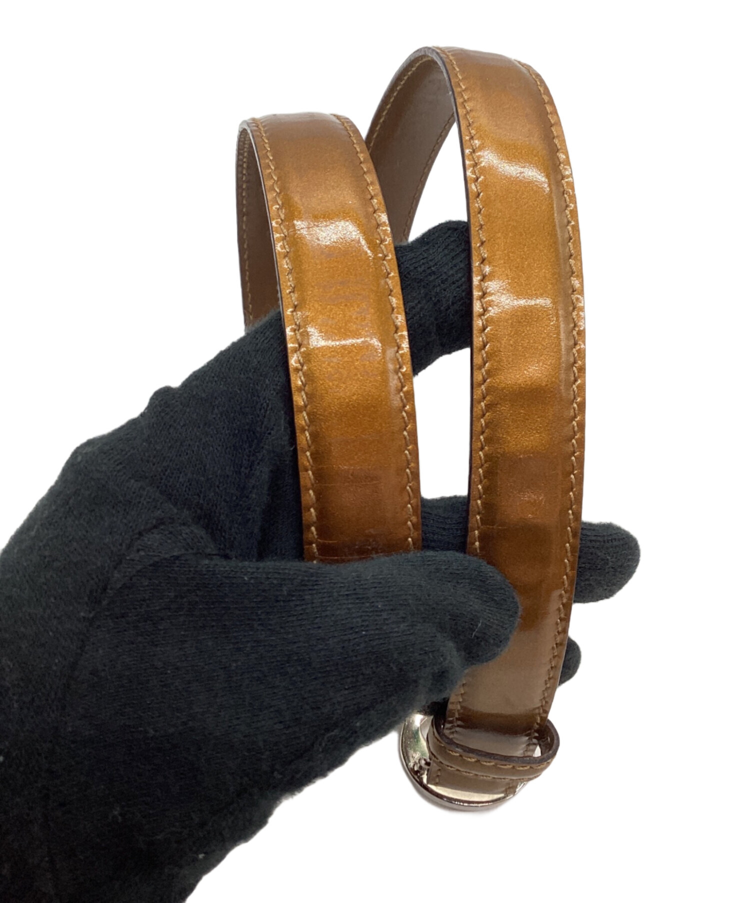 中古・古着通販】GUCCI (グッチ) インターロッキングベルト べっこう
