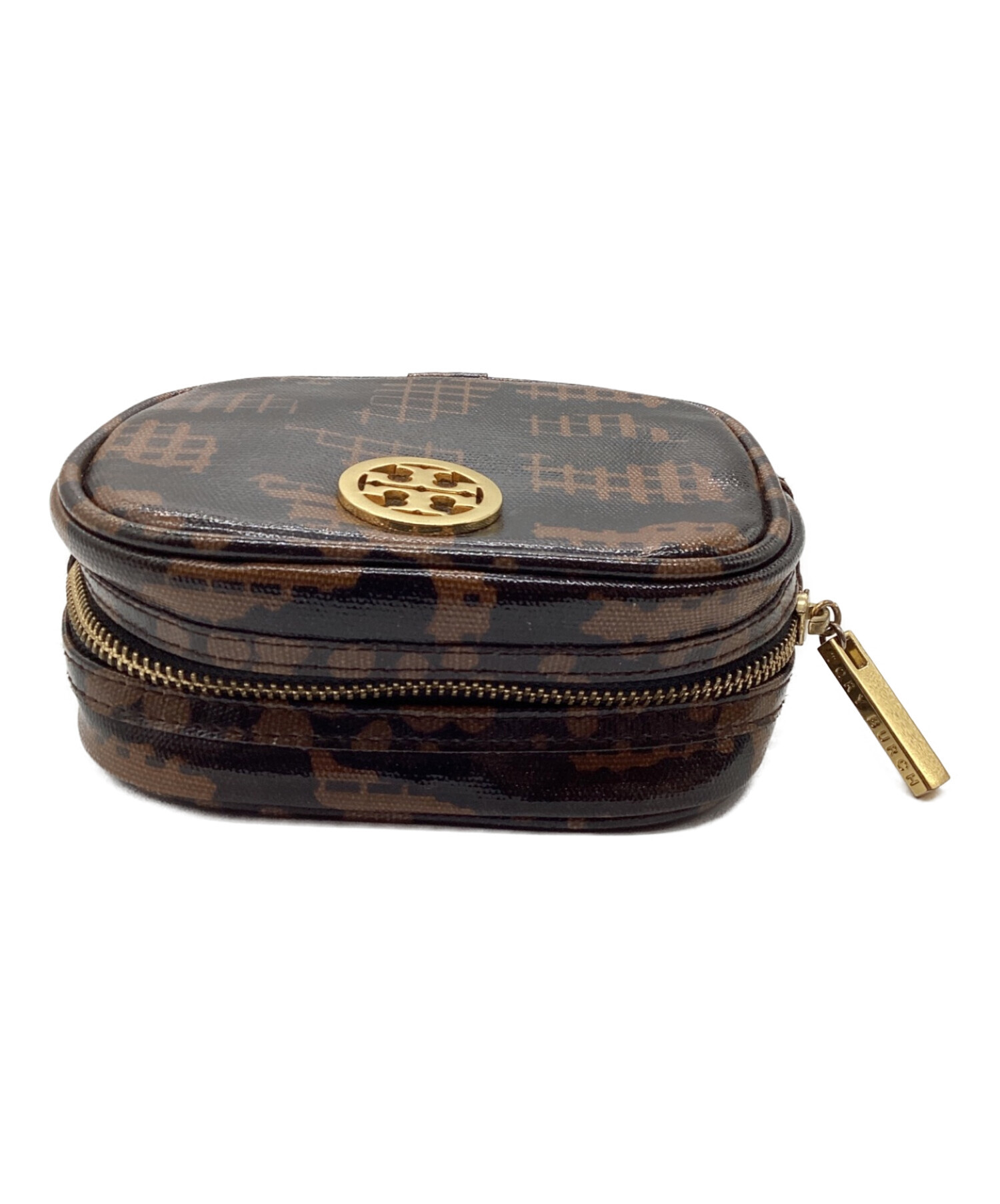 中古・古着通販】TORY BURCH (トリーバーチ) ポーチ ブラック×ブラウン