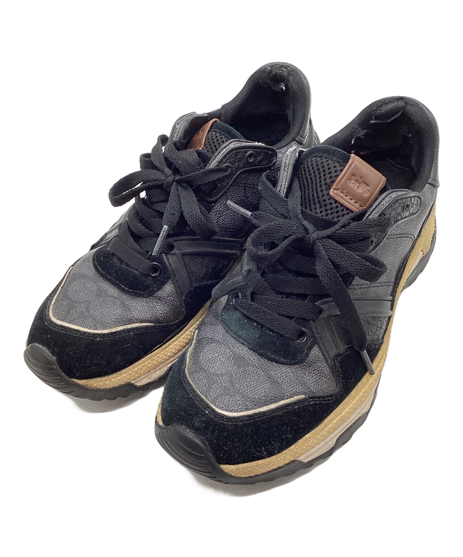 中古・古着通販】COACH (コーチ) スニーカー ブラック サイズ:40.5 
