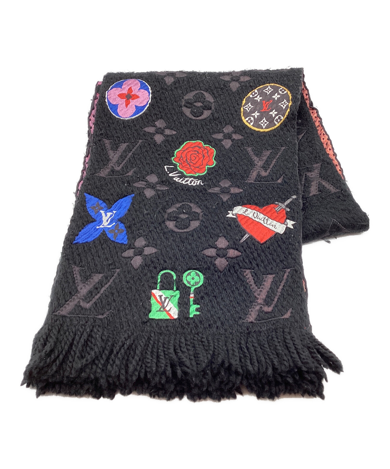 ルイヴィトン マフラー ブラック