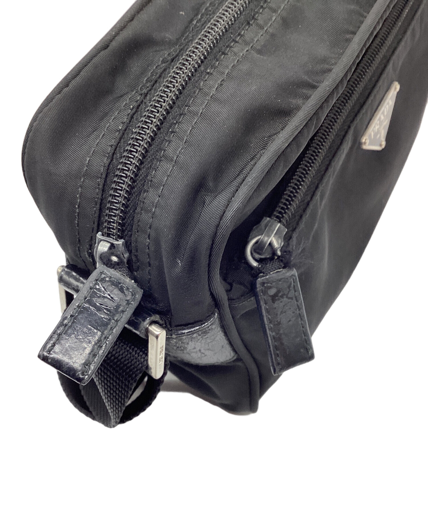中古・古着通販】PRADA (プラダ) ナイロンボディーバッグ ブラック