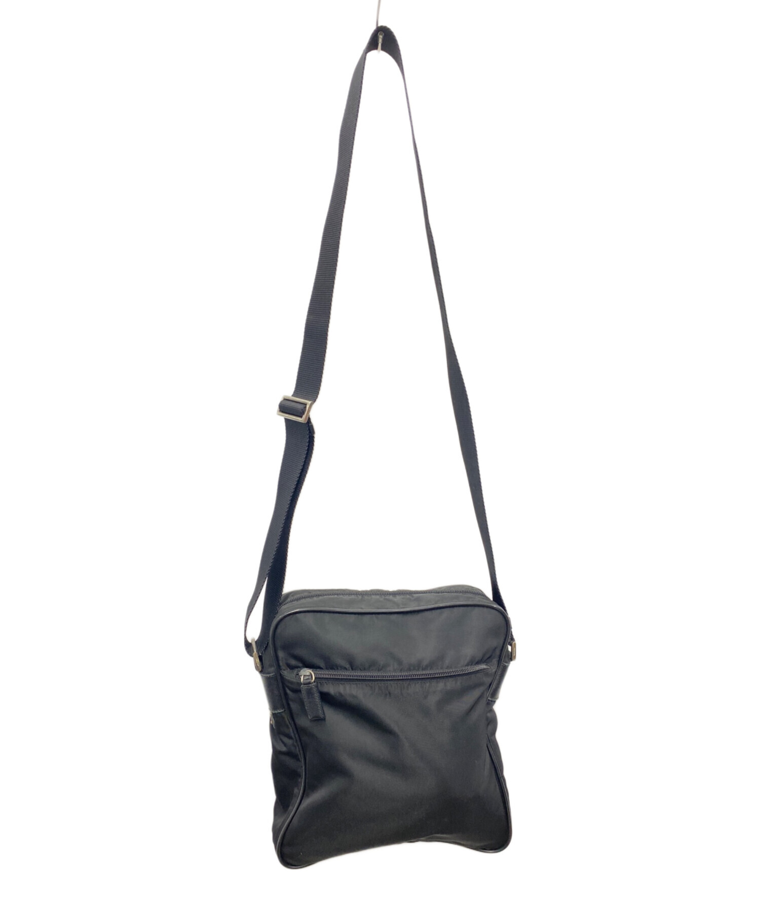 中古・古着通販】PRADA (プラダ) ナイロンショルダーバッグ ブラック