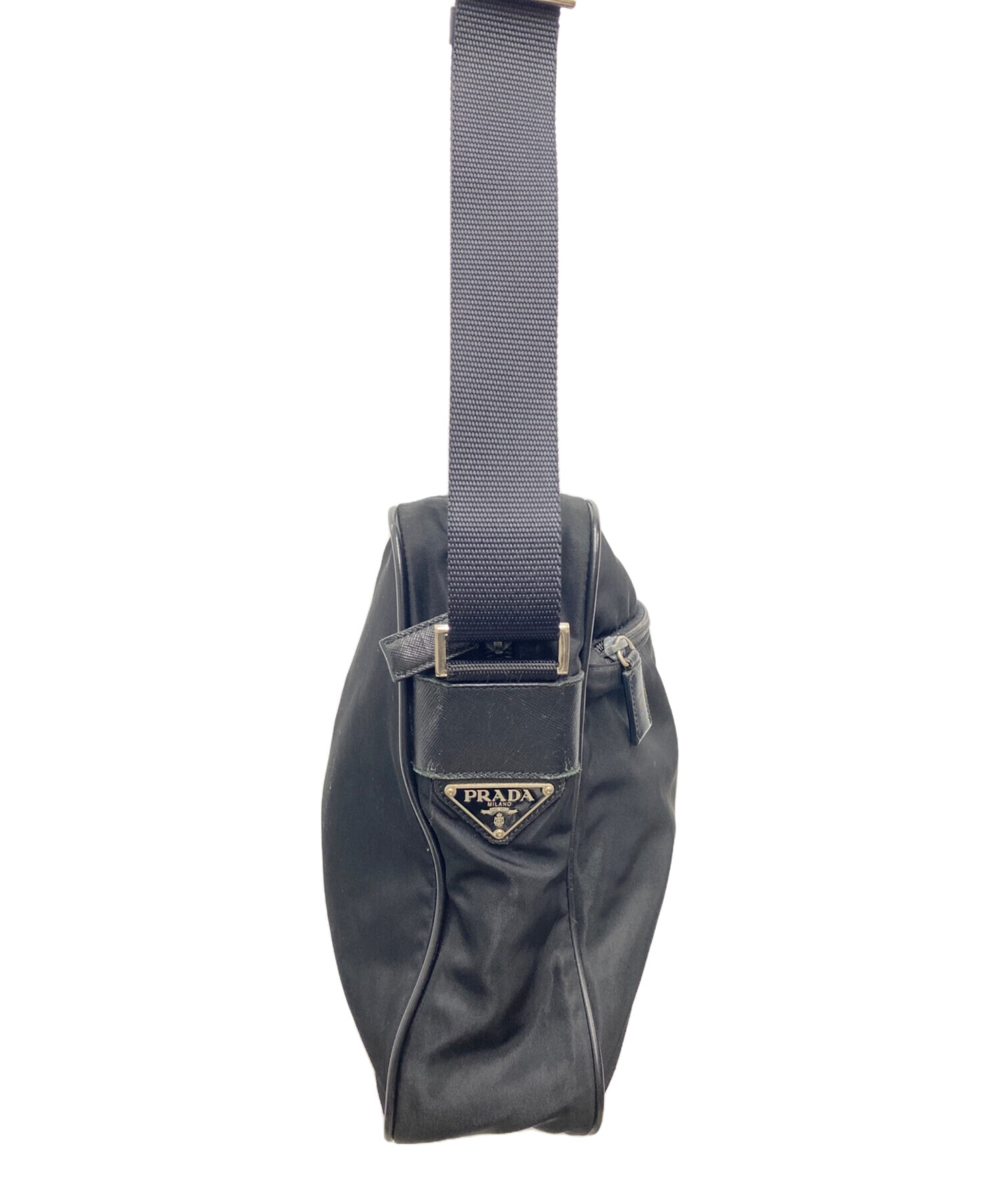 中古・古着通販】PRADA (プラダ) ナイロンショルダーバッグ ブラック
