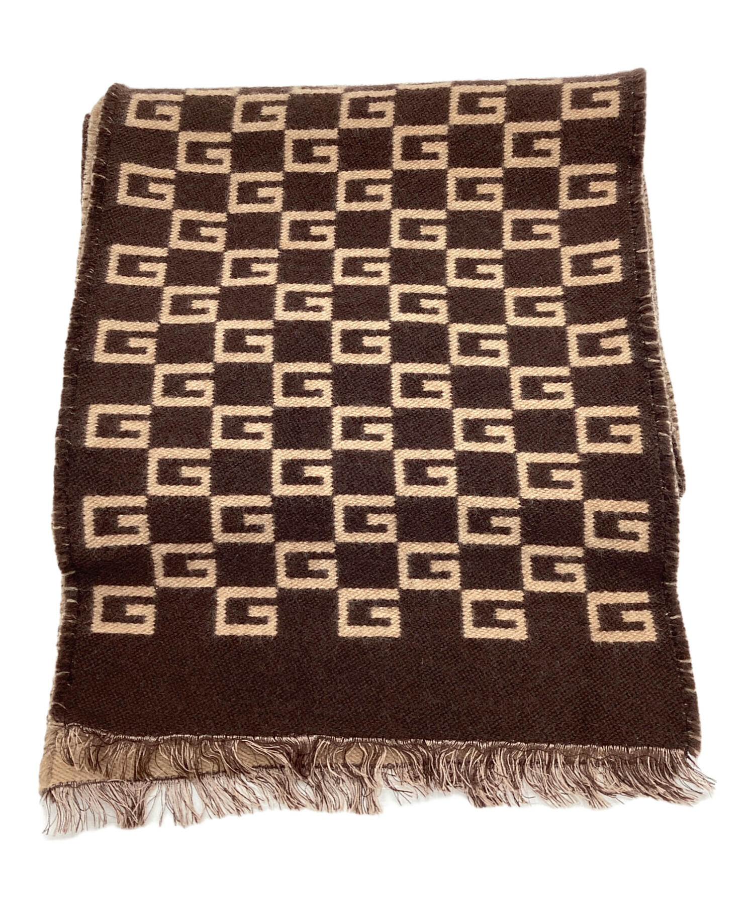 【未使用品】GUCCI ストール　ブラウン 中古・古着通販】GUCCI (グッチ) ストール ブラウン｜ブランド・古着