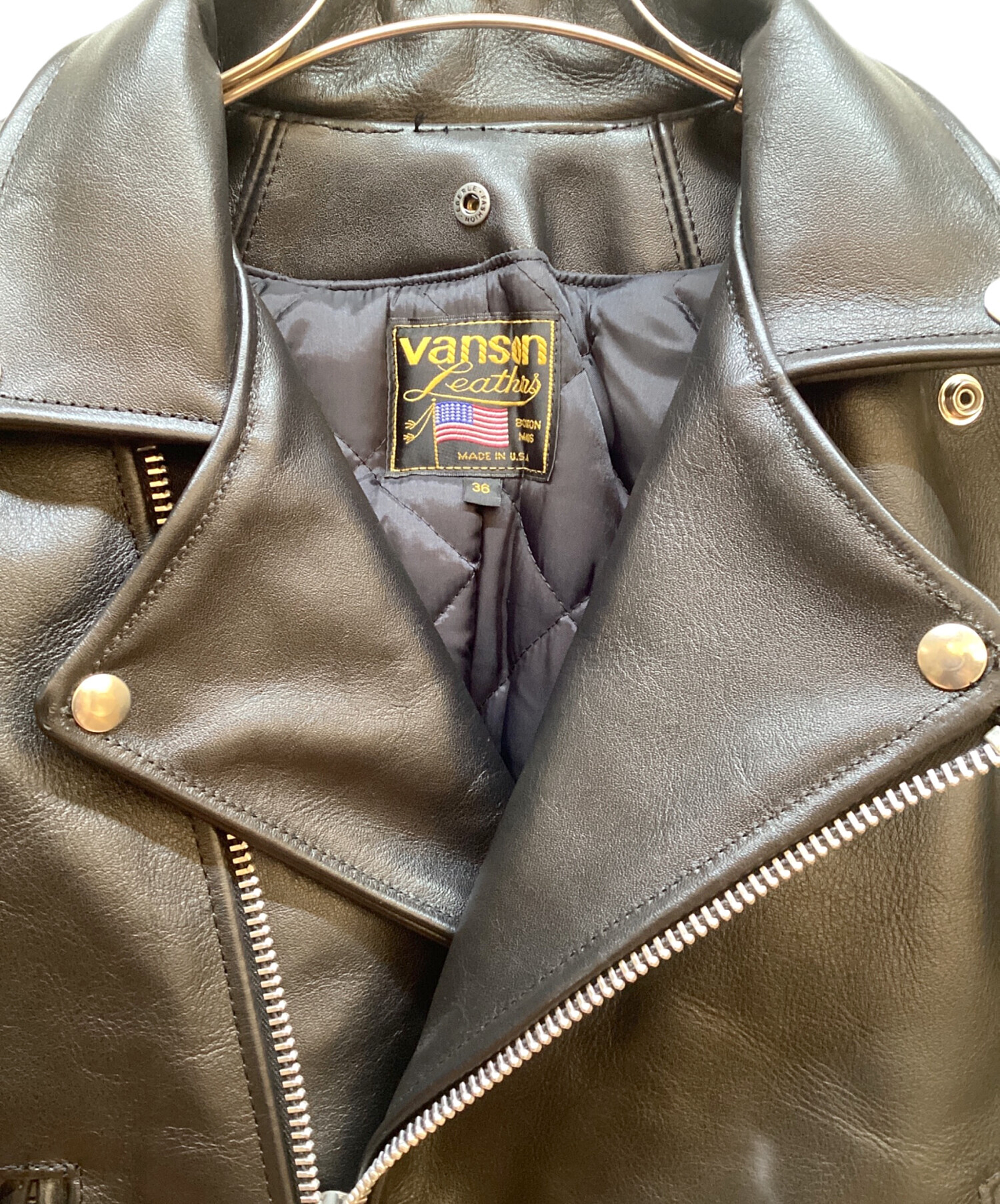 VANSON レザージャケット ライダース 36 vanson レザージャケット ライダースサイズ36 ヴィンテージ