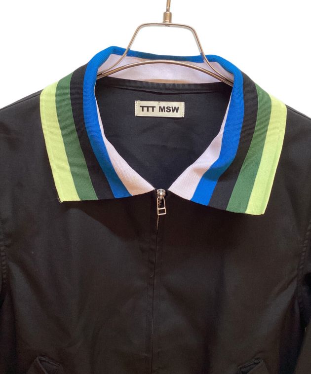 中古・古着通販】TTT MSW (ティー) ジップブルゾン ブラック サイズ:L