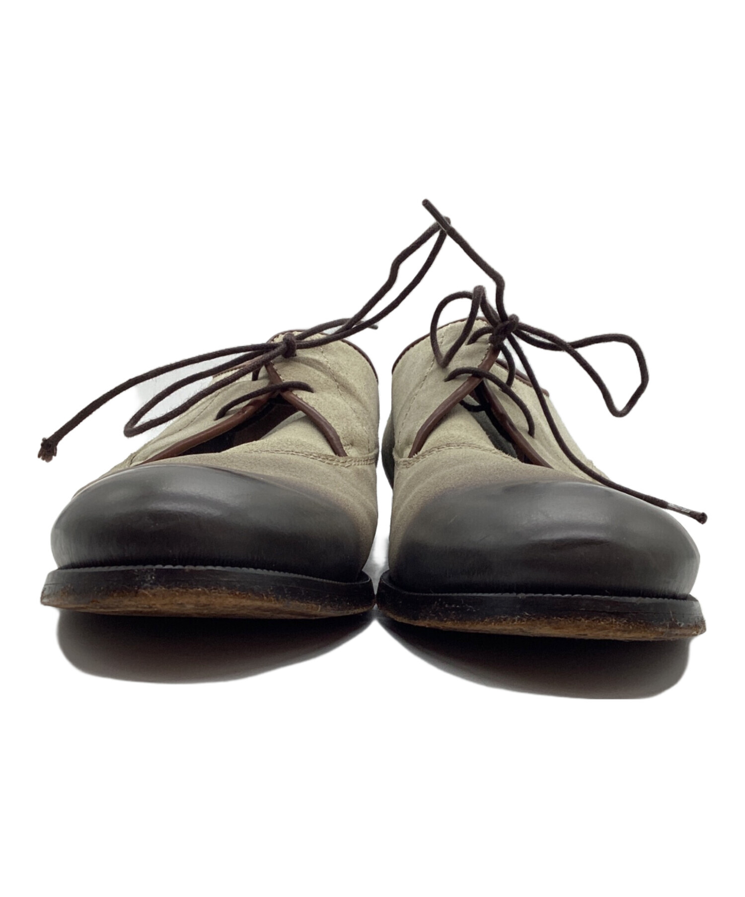 JIMMY CHOO ビジネス・ドレスシューズ EU41(26cm位) 茶系 【古着】【中古】 中古・古着通販】JIMMY CHOO (ジミーチュウ) ドレスシューズ ベージュ