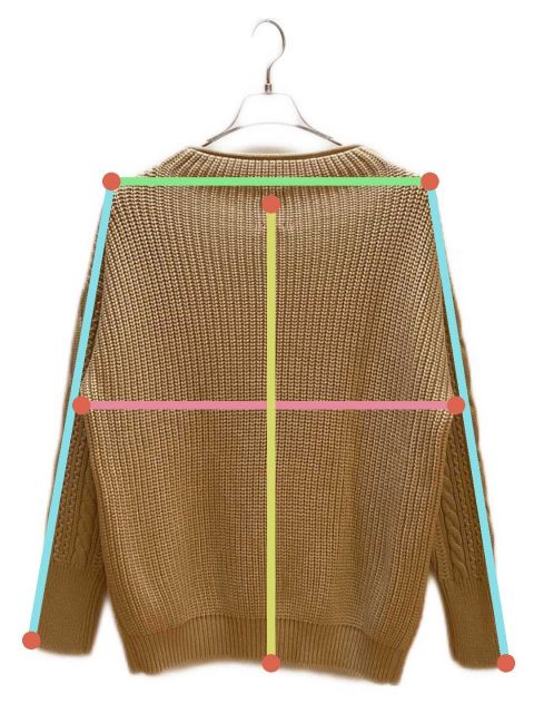 中古・古着通販】BATONER (バトナ―) ケーブルニット アイボリー サイズ