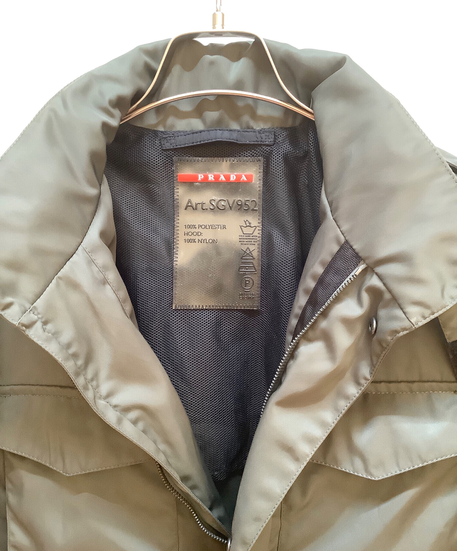 中古・古着通販】PRADA (プラダ) ナイロンジャケット オリーブ サイズ