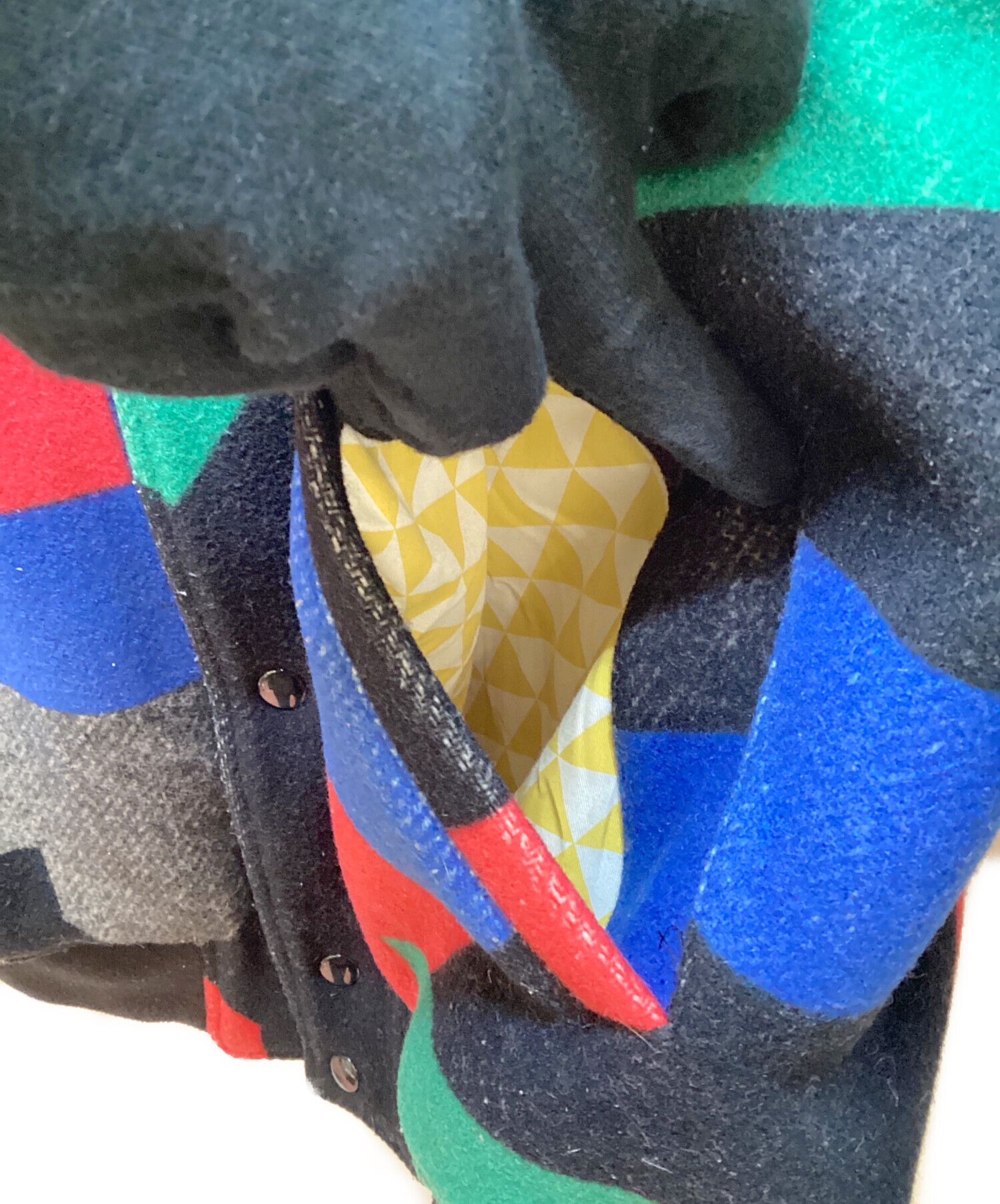 PHENOMENON フェノメノン 斜めジップ ウール ジャケット 黑 ブラック PHENOMENON (フェノメノン) ウールジャケット マルチカラー サイズ:M