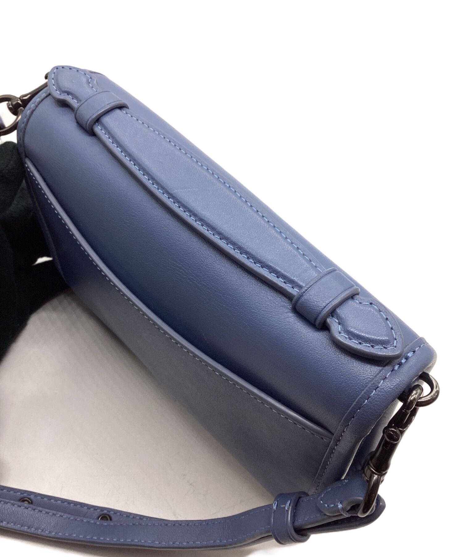 中古・古着通販】COACH (コーチ) ショルダーバッグ スカイブルー