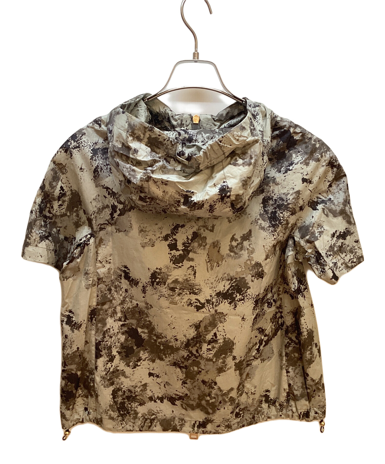 中古・古着通販】HERNO (ヘルノ) ナイロン半袖パーカー ベージュ