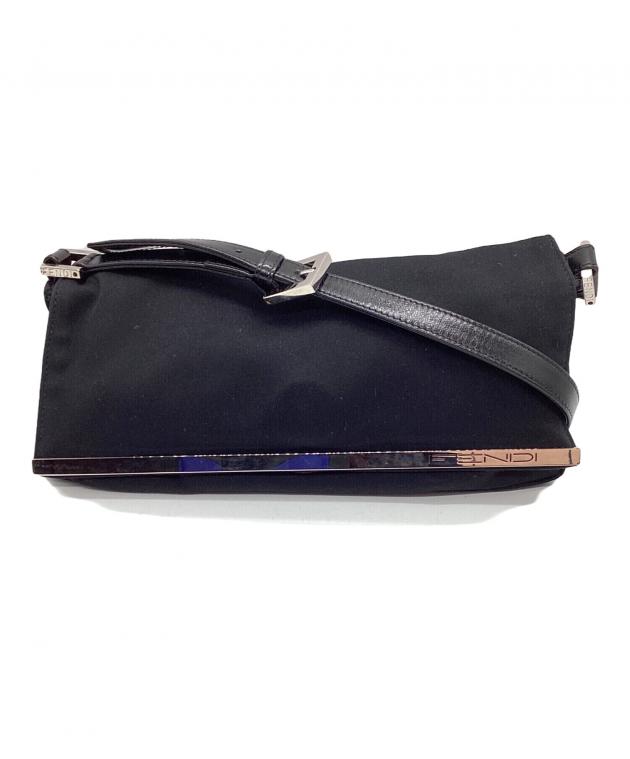 Fendi ショルダーバッグ 中古・古着通販】FENDI (フェンディ) ショルダーバッグ ブラック