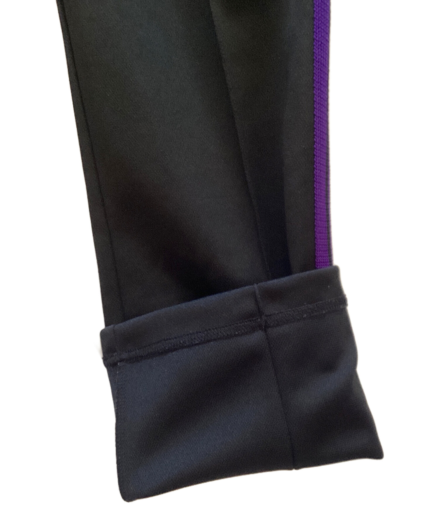 最終値下げneedles トラックパンツ　黒・パープル　ライラック　ナロー XS 最終値下げneedles トラックパンツ 黒・パープル ライラック