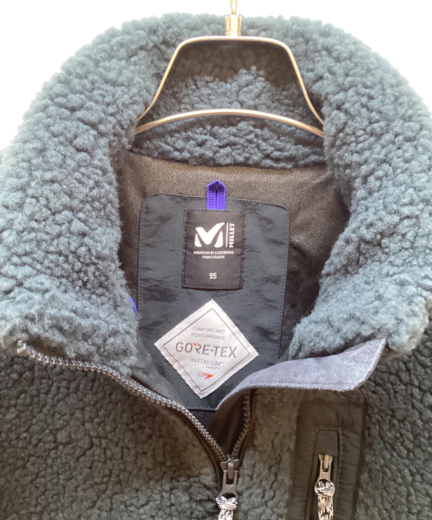 MILLET ボアフリース フーデッドジャケット Mサイズ MILLET（ミレー） フリースジャケット メンズ ポーラベアー POLAR BEAR