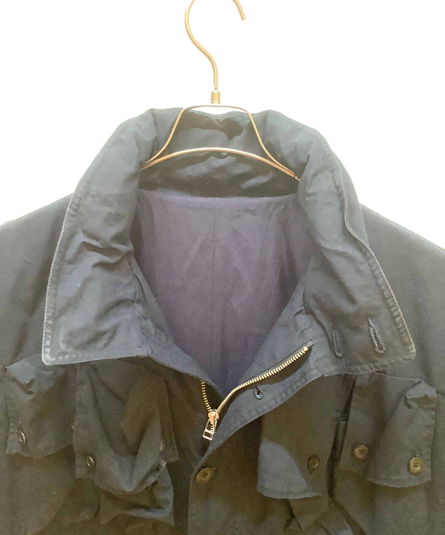 中古・古着通販】URU (ウル) HOODED ZIP UP BLOUSON TYPE A ネイビー 