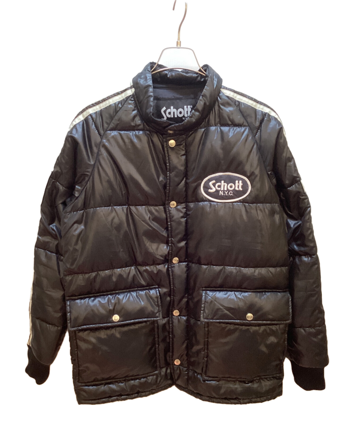 中古・古着通販】Schott (ショット) 中綿ジャケット ブラック サイズ:L 