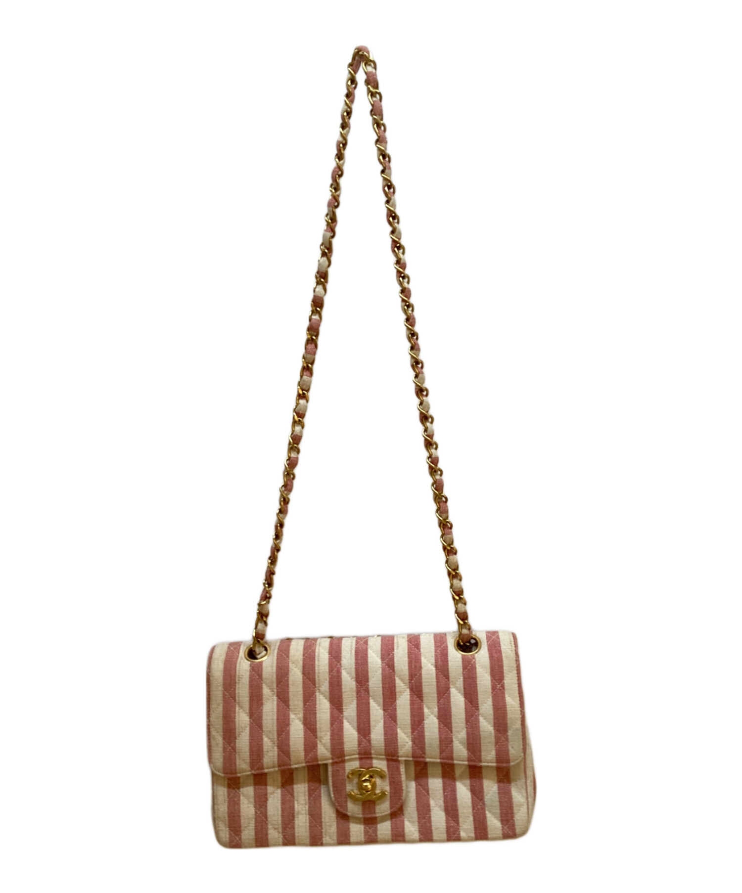 中古・古着通販】CHANEL (シャネル) ショルダーバッグ ピンクベージュ 