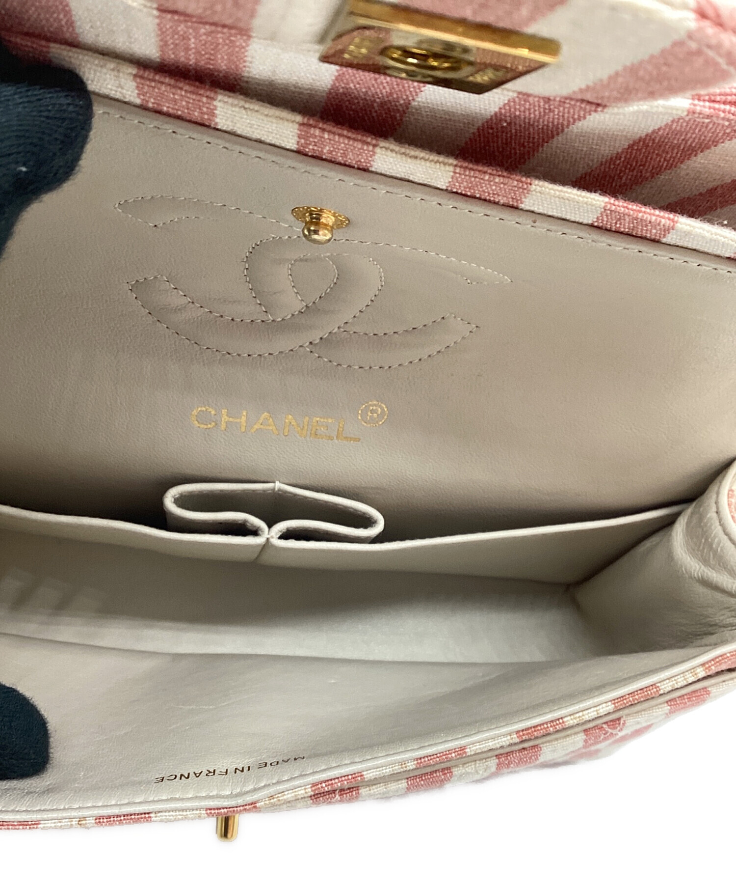 中古・古着通販】CHANEL (シャネル) ショルダーバッグ ピンクベージュ 