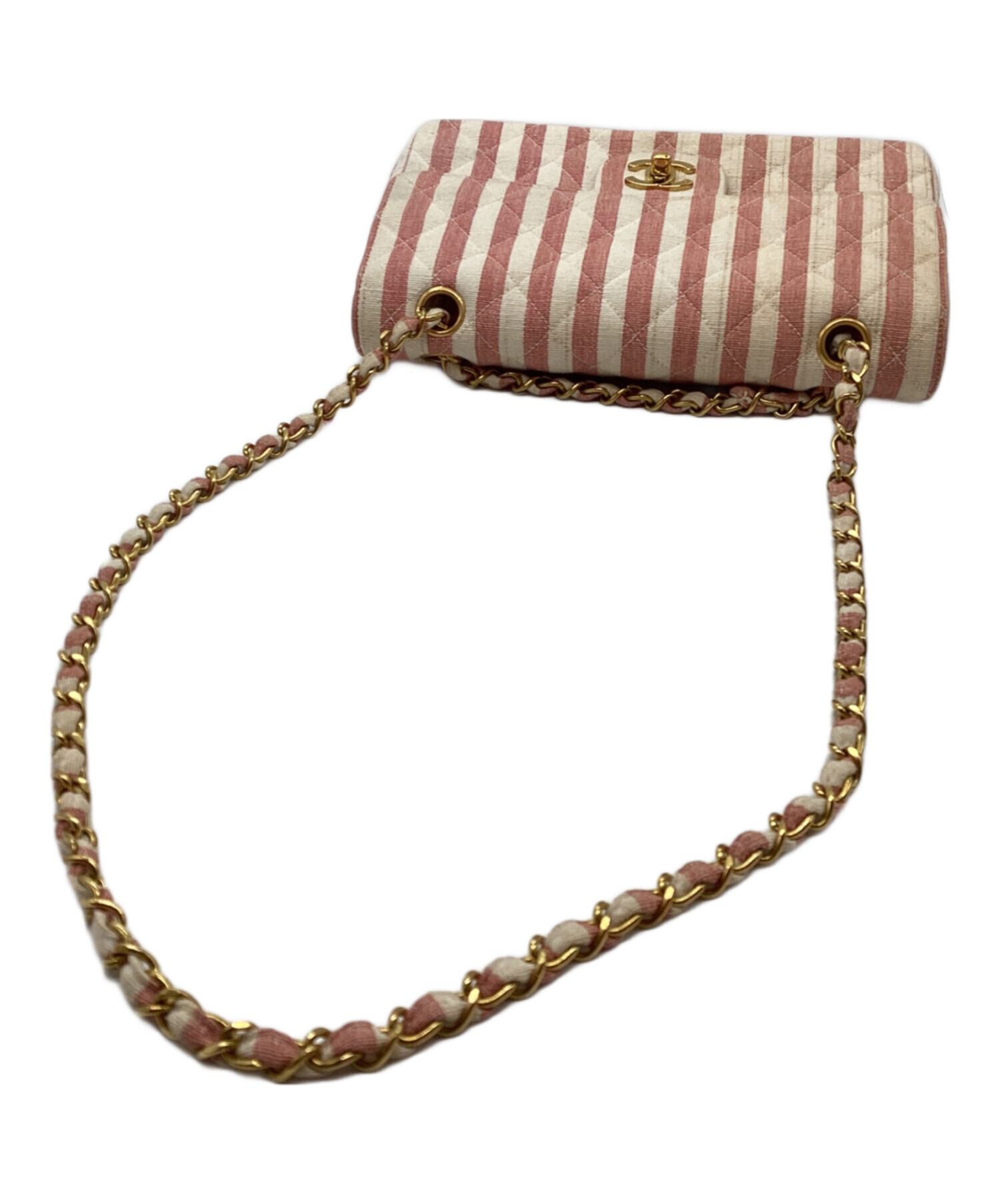 中古・古着通販】CHANEL (シャネル) ショルダーバッグ ピンクベージュ 