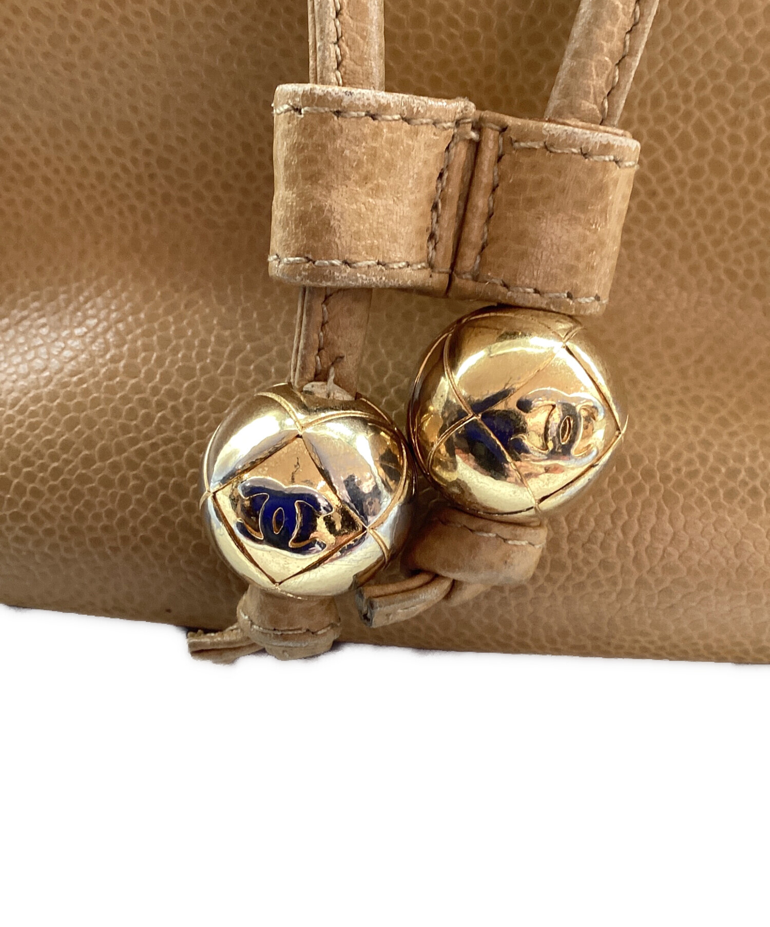 シャネル　CHANEL リュック　ベージュ　レザー　ターンロック　シリアル有 中古・古着通販】CHANEL (シャネル) リュック ベージュ｜ブランド