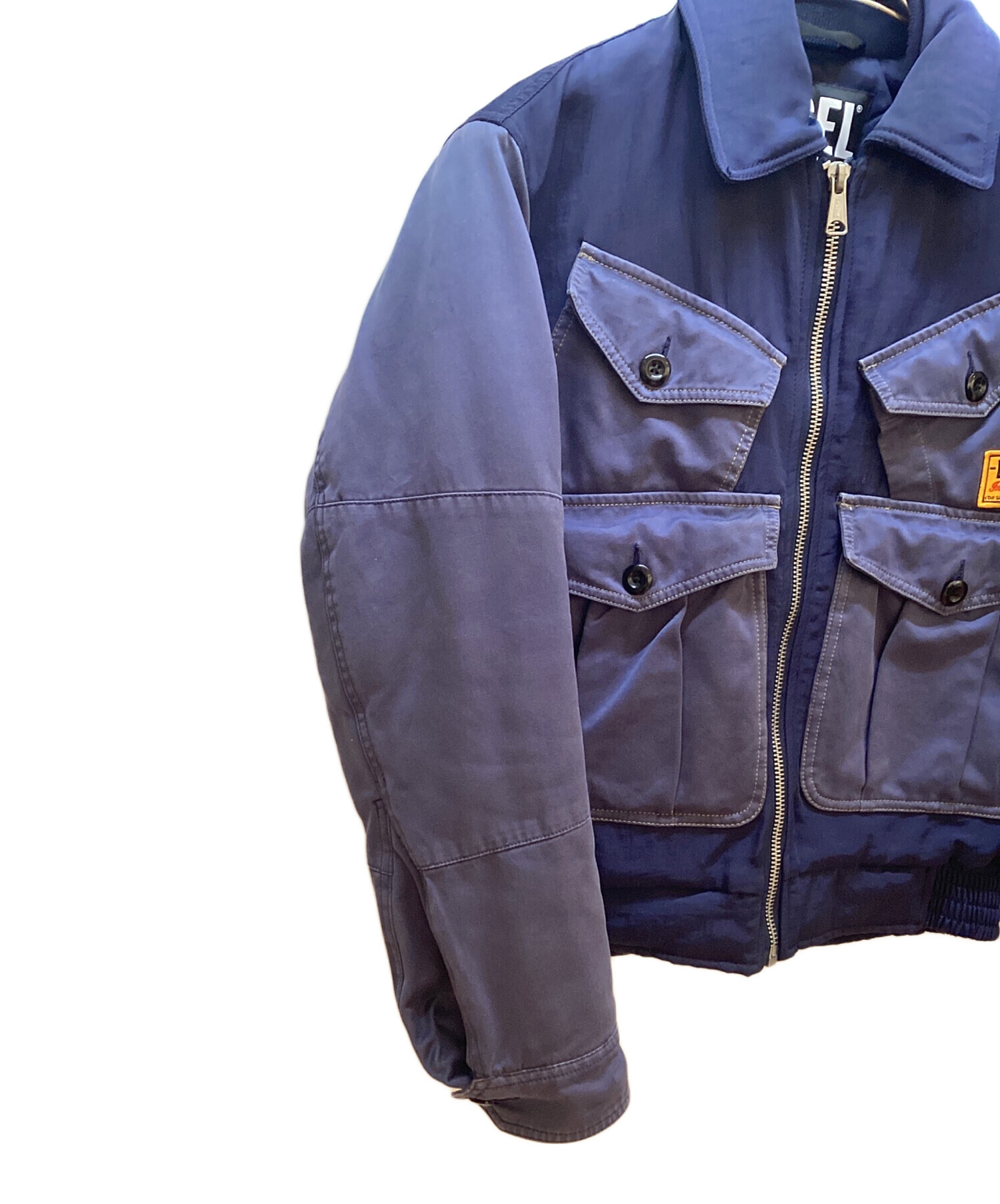 中古・古着通販】DIESEL (ディーゼル) 中綿ブルゾン ネイビー サイズ:S 