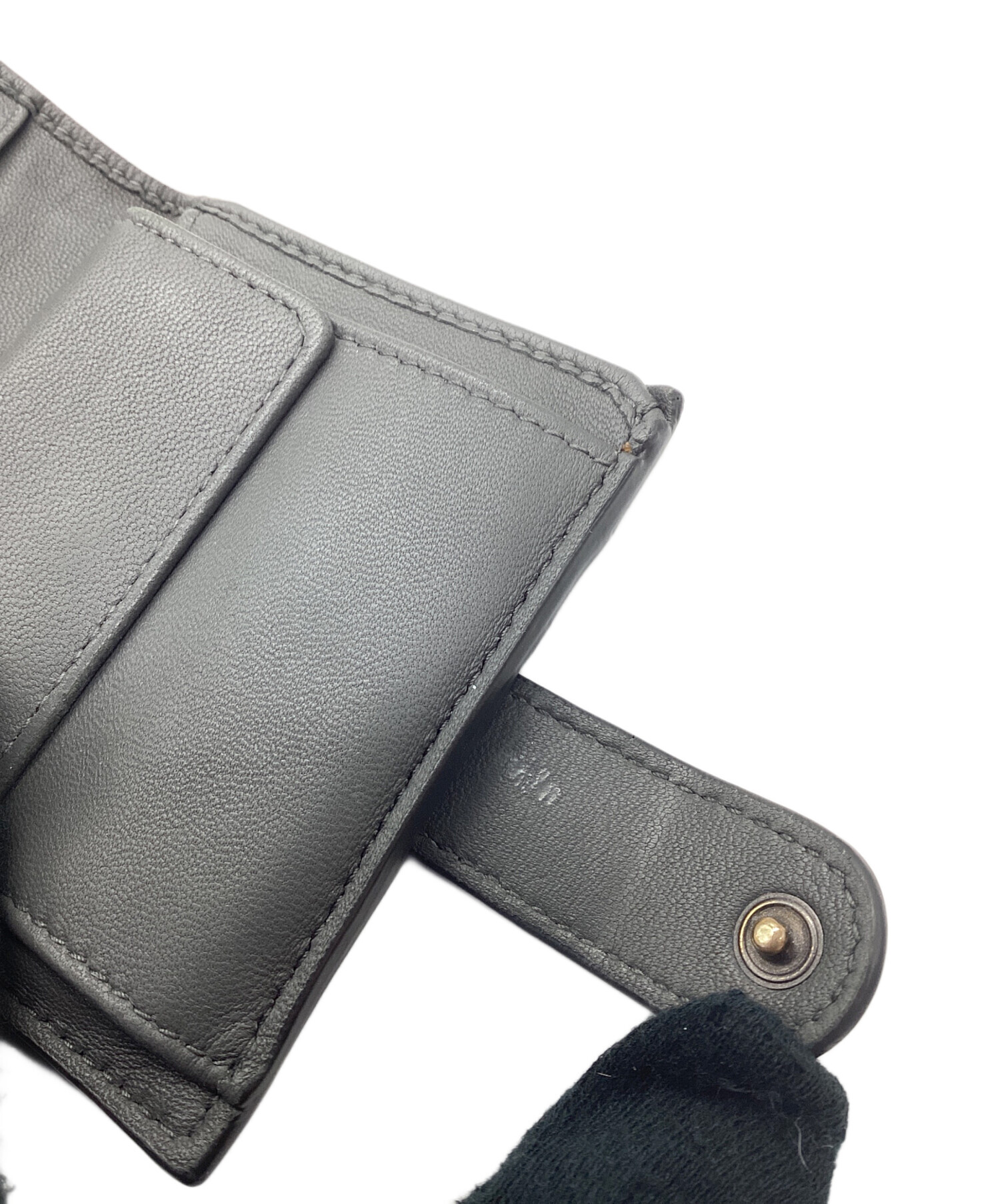 Bottega Veneta カセット 二つ折り 財布 グレー 中古 中古・古着通販】BOTTEGA VENETA (ボッテガベネタ) 2つ折り財布 グレー