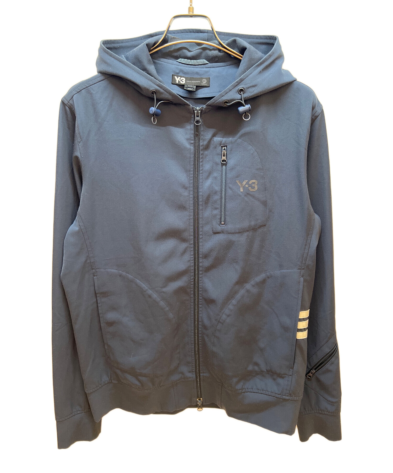 中古・古着通販】Y-3 (ワイスリー) ジップパーカー ネイビー サイズ:M 