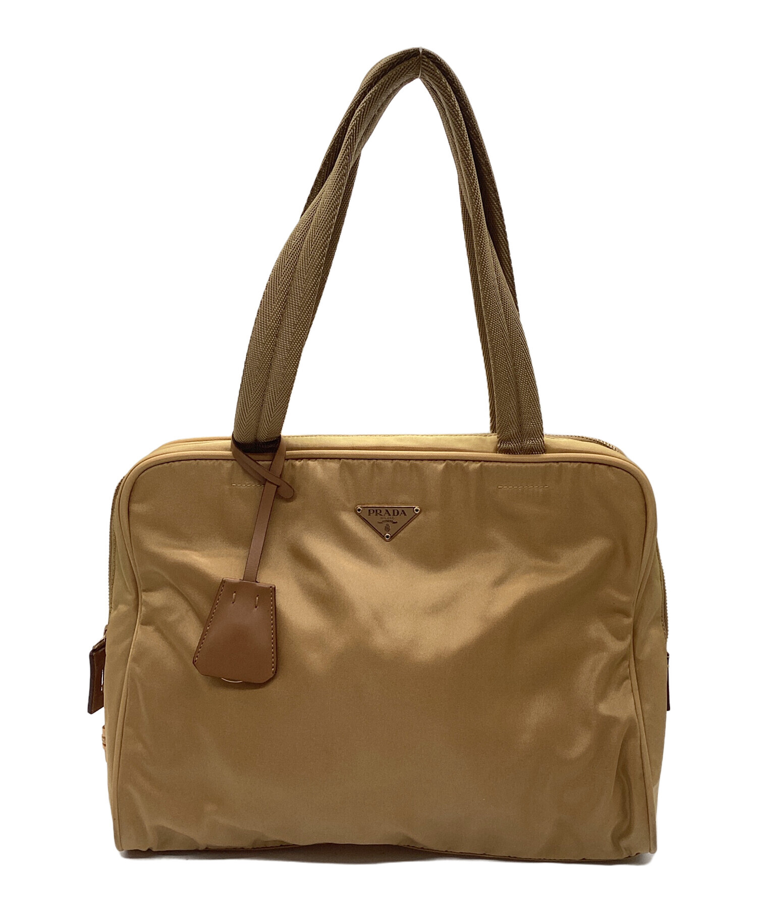 中古・古着通販】PRADA (プラダ) ハンドバッグ キャメル｜ブランド 