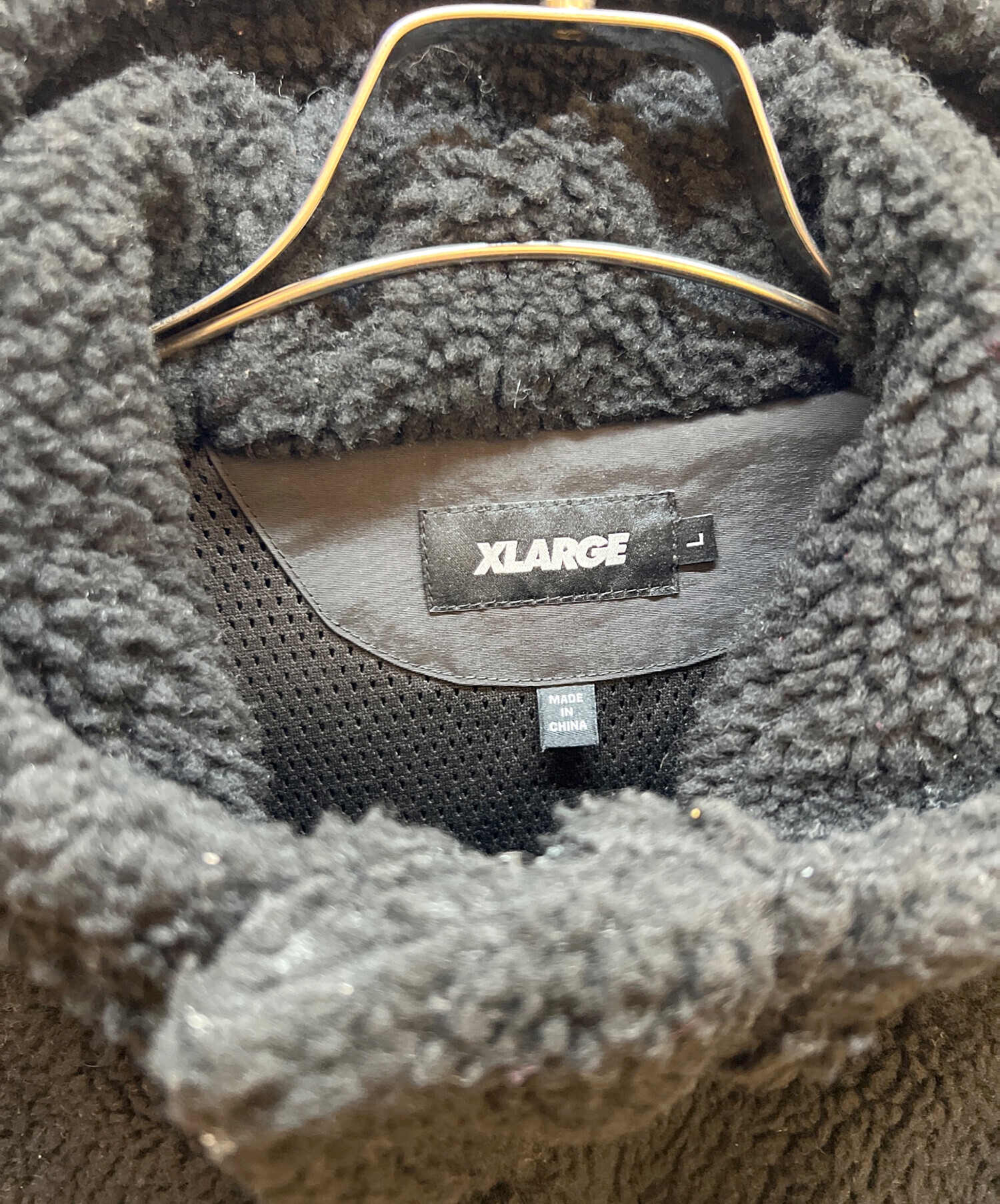 中古・古着通販】X-LARGE (エクストララージ) ボアジャケット ブラック