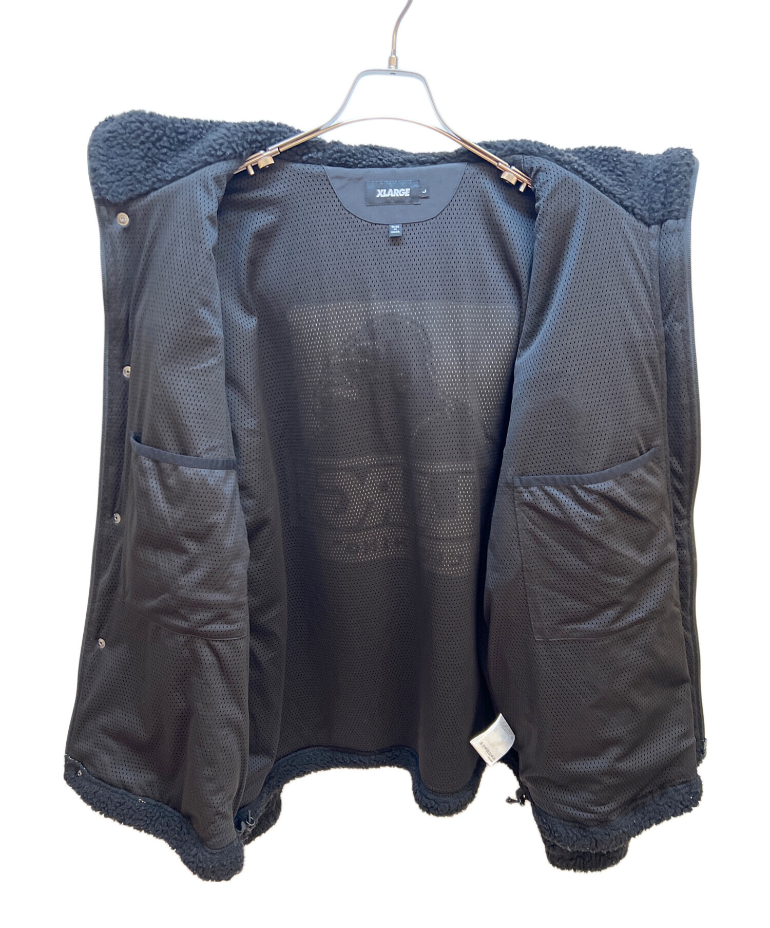中古・古着通販】X-LARGE (エクストララージ) ボアジャケット ブラック