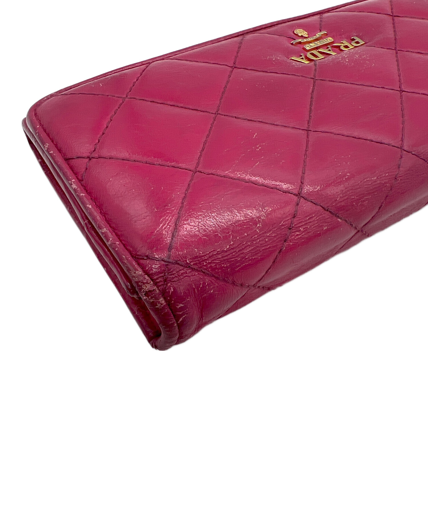 フォロワー様600人　☆PRADA☆　長財布　ショッキングピンク 中古・古着通販】PRADA (プラダ) 長財布 ショッキングピンク｜ブランド