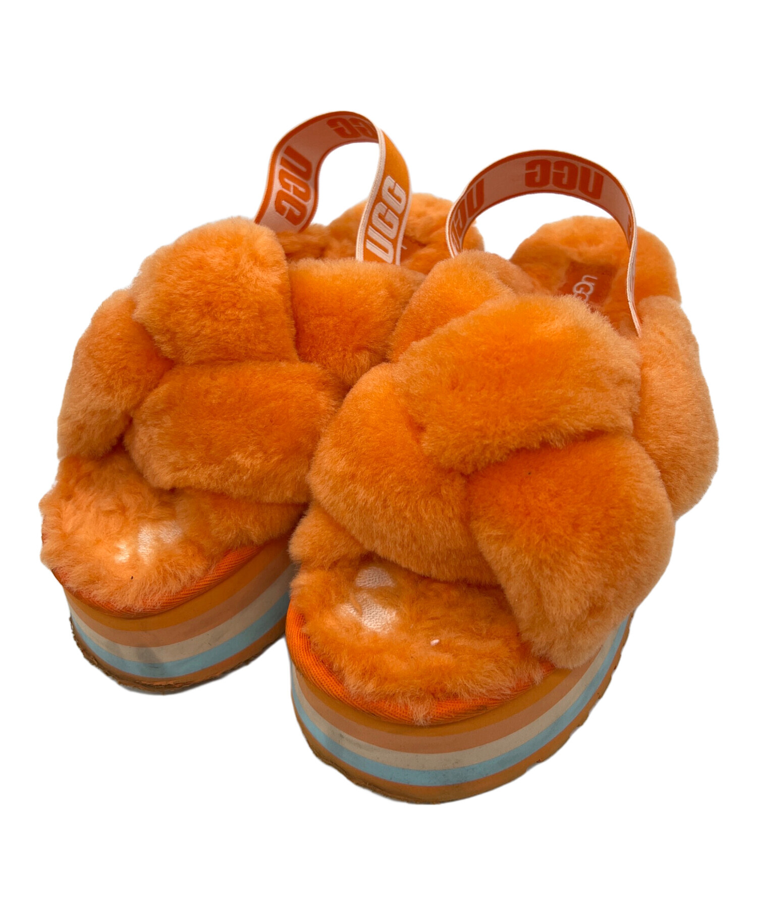 UGG オレンジ プラットフォームサンダル UGG オレンジ プラットフォームサンダル UGG オレンジ