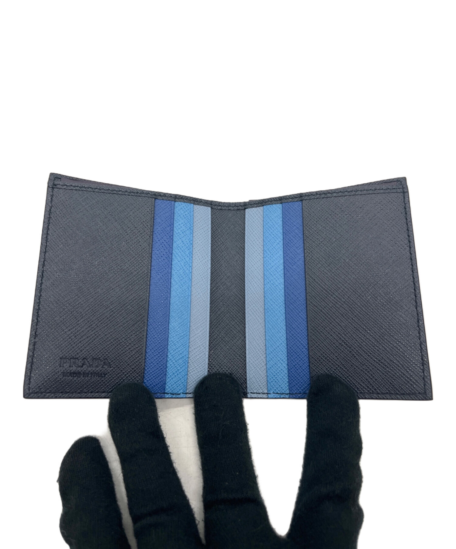 中古・古着通販】PRADA (プラダ) 2つ折り財布 ネイビー｜ブランド