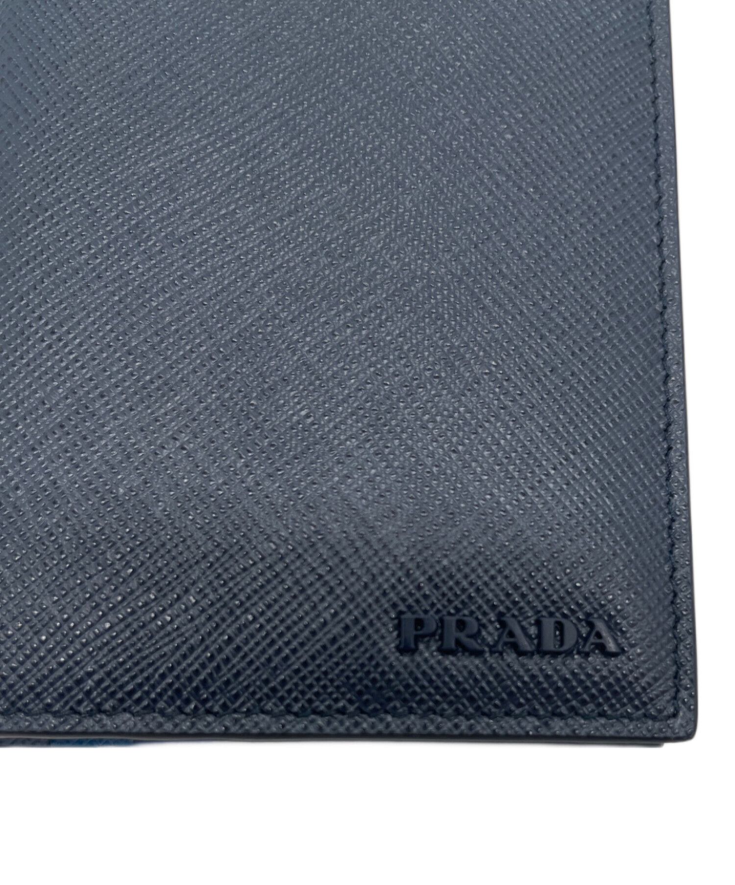 中古・古着通販】PRADA (プラダ) 2つ折り財布 ネイビー｜ブランド
