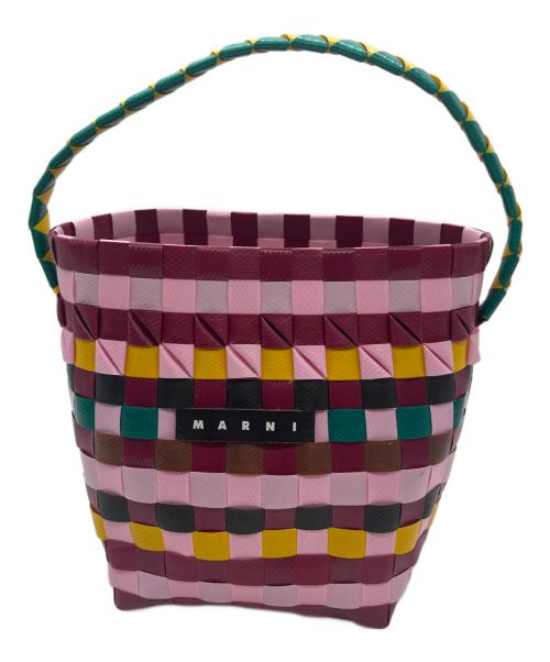 中古・古着通販】MARNI (マルニ) カゴバッグ ピンク×グリーン