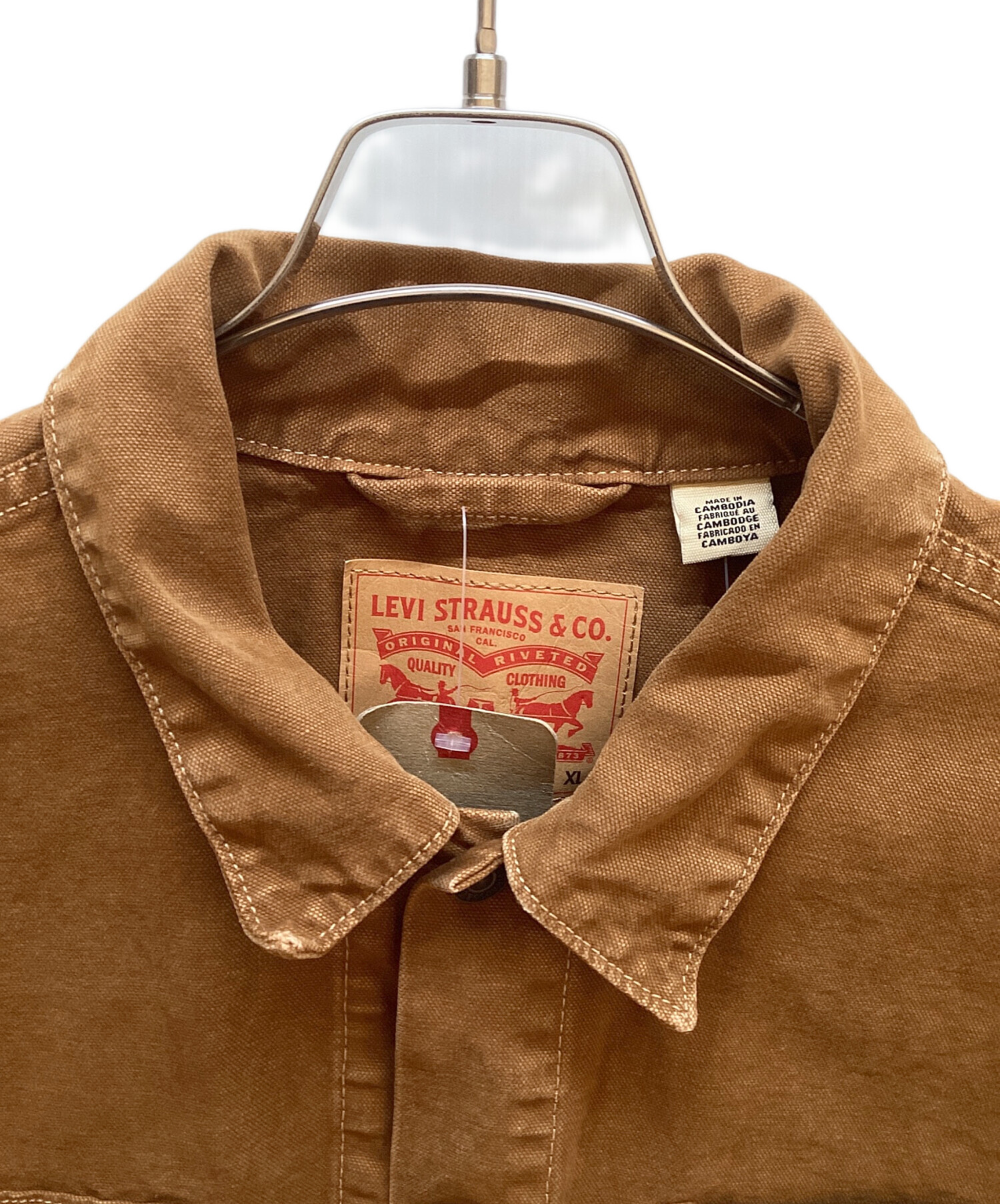 中古・古着通販】LEVI'S (リーバイス) ワークジャケット ブラウン