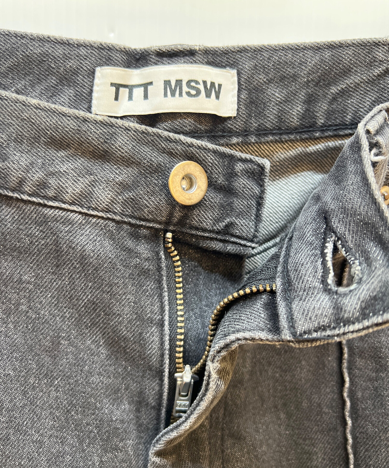 中古・古着通販】TTT MSW (ティー) デニムパンツ ブラック サイズ:M
