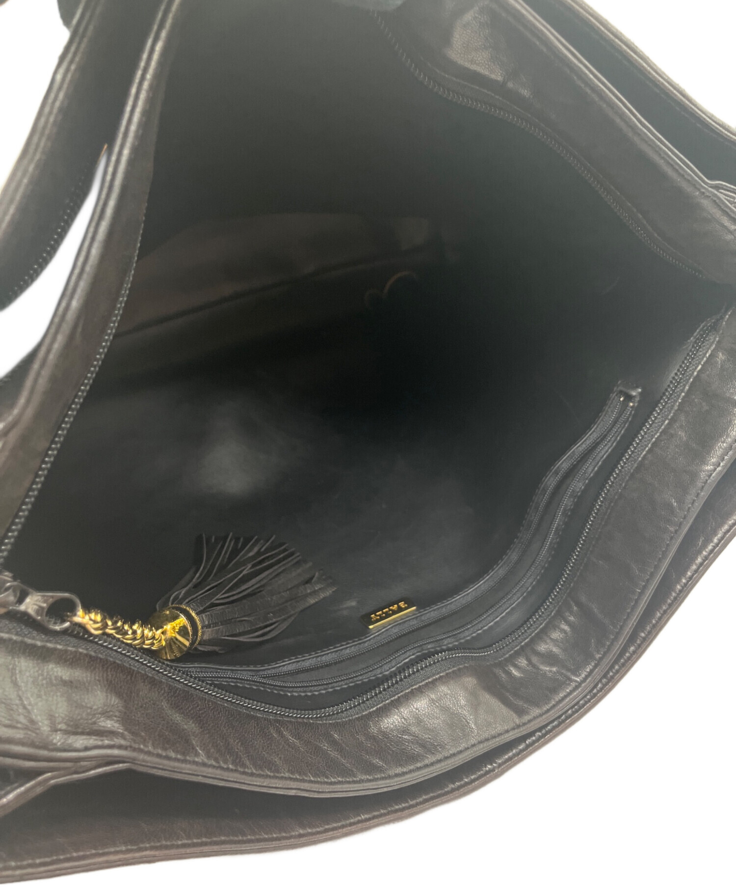 中古・古着通販】BALLY (バリー) チェーンショルダーバッグ ブラック